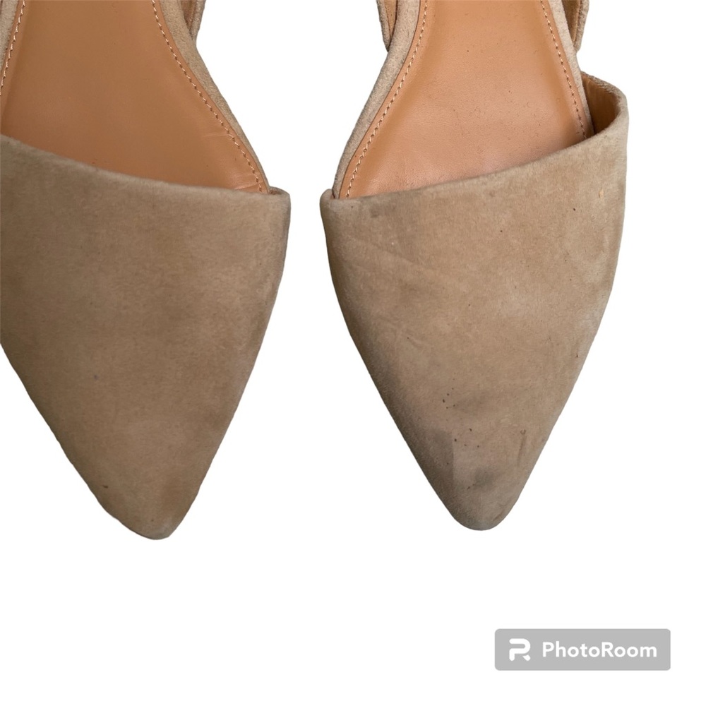 J. Crew Suede Zoe D’Orsay Flats Size 9 in Saddle F5310 - Picture 7 of 8